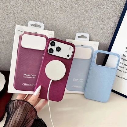 Funda MagSafe de piel sintética para iPhone 17/18 Pro Max