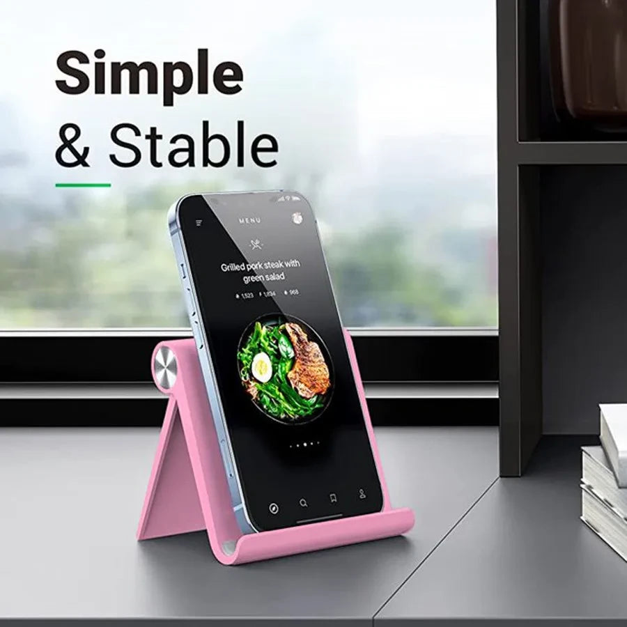 Soporte ajustable para teléfono, portátil y plegable.