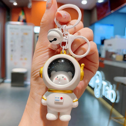 Llaveros para mochilas escolares con forma de gato astronauta, luz nocturna brillante de ZAKOL.