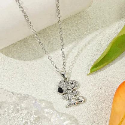 Collar colgante Snoopy circonita completo unisex