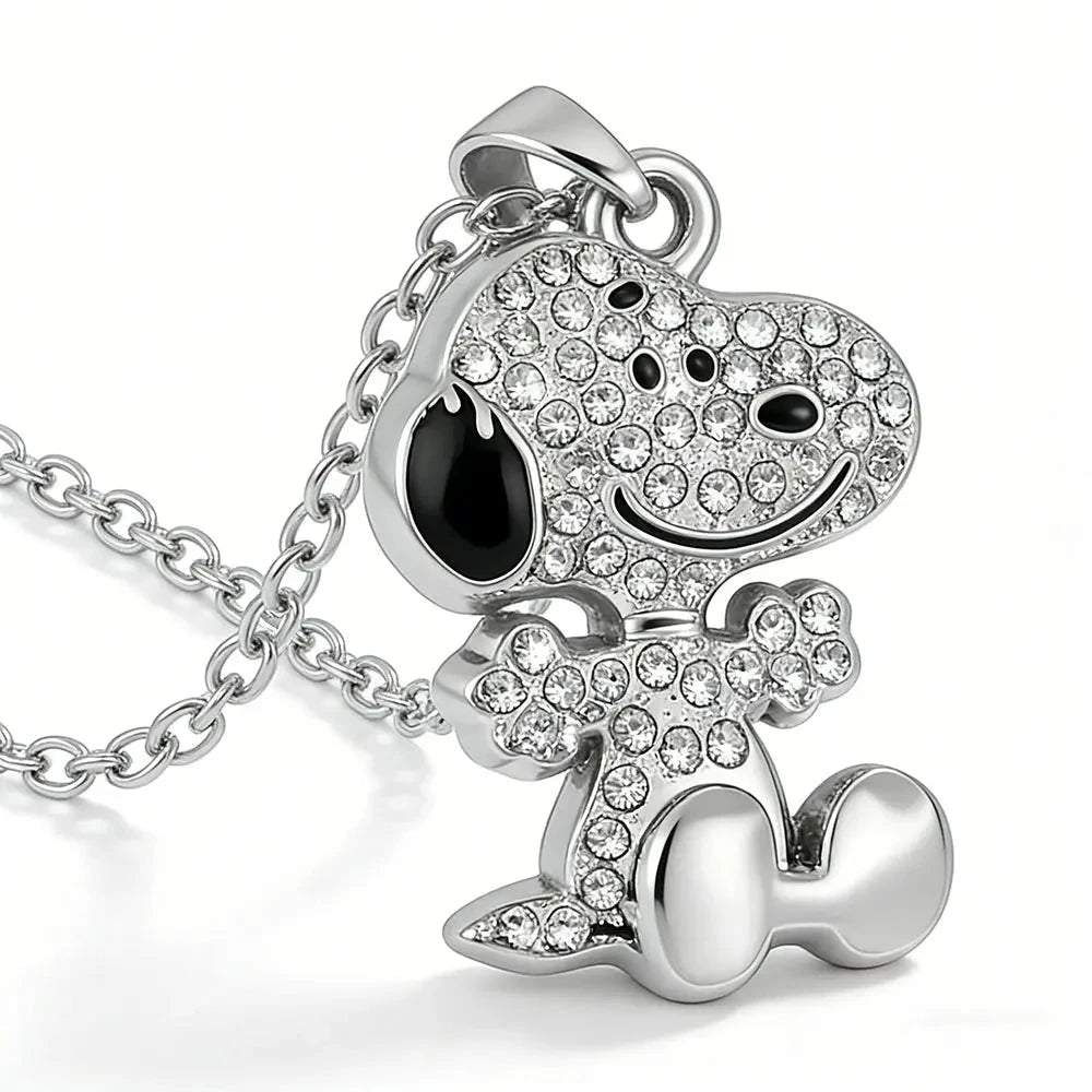 Collar colgante Snoopy circonita completo unisex