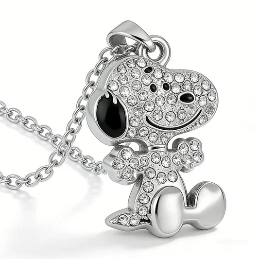 Collar colgante Snoopy circonita completo unisex