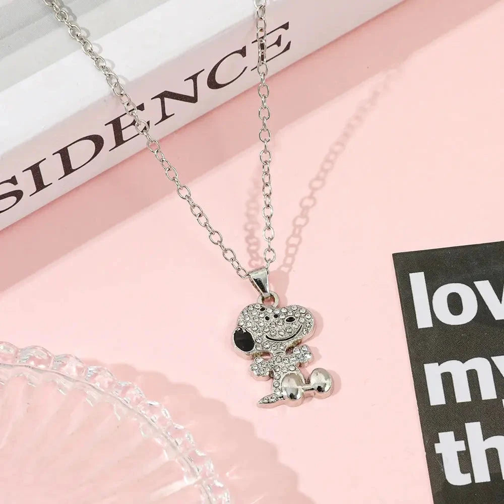 Collar colgante Snoopy circonita completo unisex