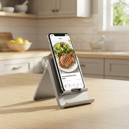 Soporte ajustable para teléfono, portátil y plegable.
