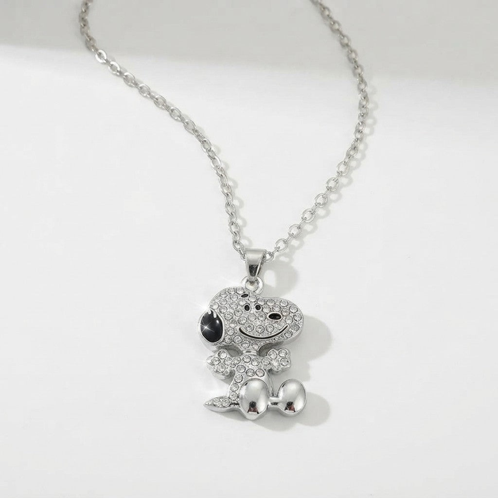 Collar colgante Snoopy circonita completo unisex